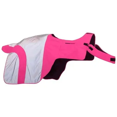 エクイセーフティ(Equisafety) 乗馬 馬着 Reflective Mercury Horse Hi Viz Exercise Rug in Pink