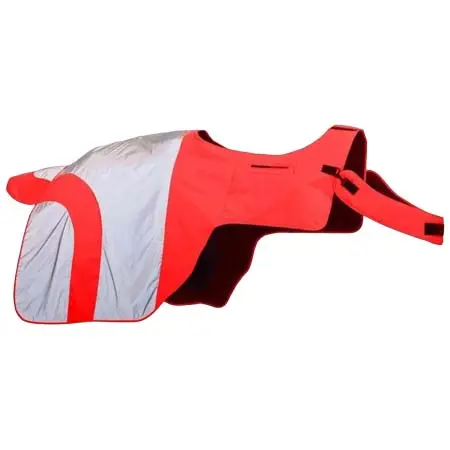 エクイセーフティ(Equisafety) 乗馬 馬着 Reflective Mercury Horse Exercise Rug – Red/Orange