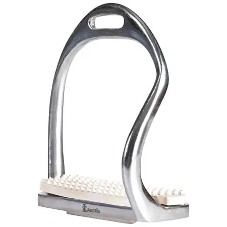 エクイスチール(Equi-Steel) 乗馬 鐙・鐙革 Chrome Plated Bent Leg Safety Stirrups