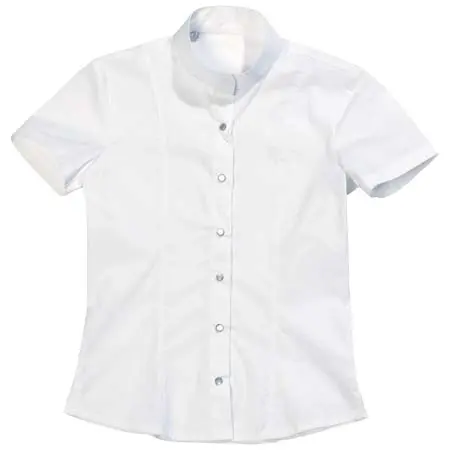 エクイテーム(Equitheme) 乗馬 競技用シャツ Nacre Girls Competition Shirt – White