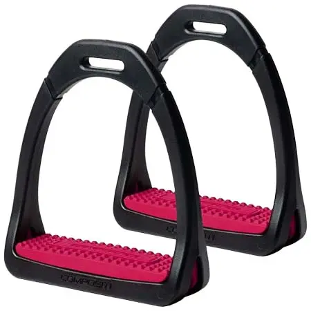 エクイテーム(Equitheme) 乗馬 鐙・鐙革 Stirrup EQUI-THEME Premium Composite Raspberry pair / 940555060