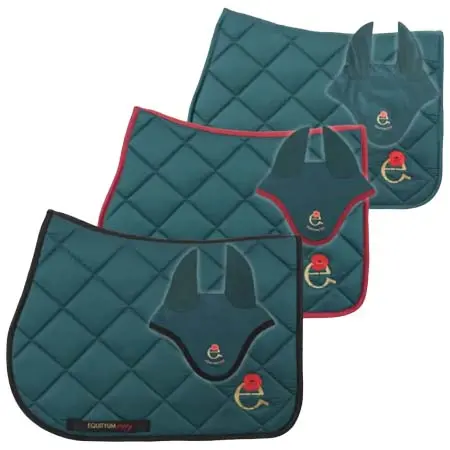 エクイティウム(Equityum) 乗馬 ゼッケン・パッド Poppy Saddle Pad + Fly Hood