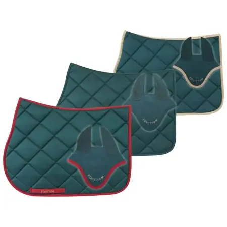 エクイティウム(Equityum) 乗馬 ゼッケン・パッド Sally Saddle Pad + Fly Hood Logo