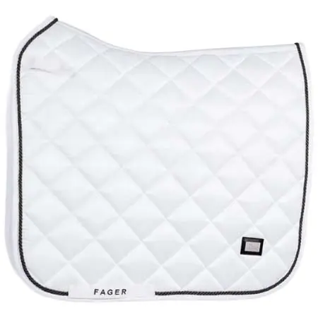 ファガー(Fager) 乗馬 ゼッケン・パッド Dressage Saddle Pad White