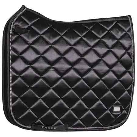ファガー(Fager) 乗馬 ゼッケン・パッド Dressage Saddle Pad Black