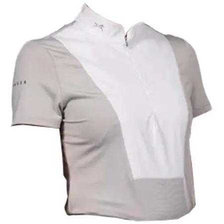 ファガー(Fager) 乗馬 競技用シャツ Sanna Competition Shirt Short Sleeve Grey