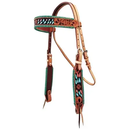 フォートワース(Fort Worth) 乗馬 頭絡 CACTUS TURQUOISE BRIDLE