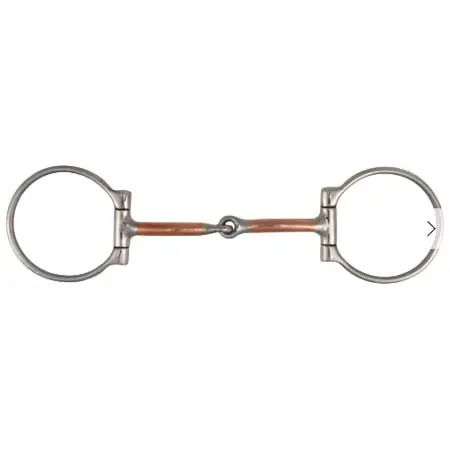 フォートワース(Fort Worth) 乗馬 ハミ Copper Mouth Eggbutt Snaffle Bit