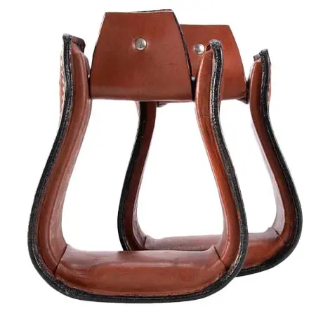 フォートワース(Fort Worth) 乗馬 鐙・鐙革 Leather Covered Oxbows