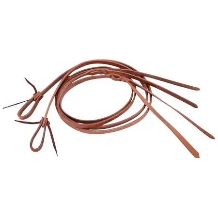 フォートワース(Fort Worth) 乗馬 手綱 Split Reins with Leather Popper