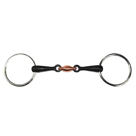 ジーエスエクエストリアン(GS Equestrian) 乗馬 ハミ スイートアイアンのルーズリングスナッフル with ロゼンジビット