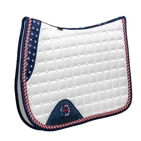 ホルターエゴ(Halter Ego) 乗馬 ゼッケン・パッド 限定版TEAM USAサテンクラシックジャンプサドルパッド