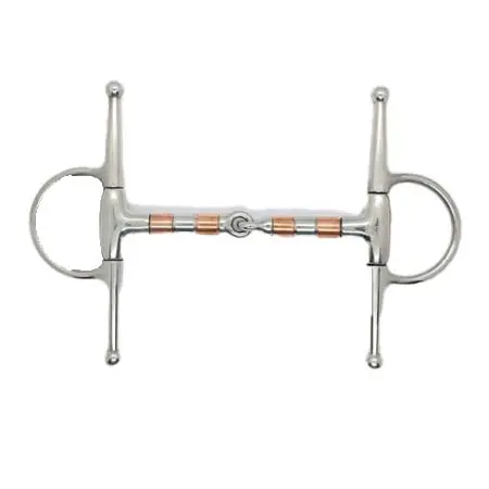 アークア(HARCOUR) 乗馬 ハミ ローラービット付きフルチークスナッフル 13mm