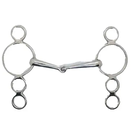 アークア(HARCOUR) 乗馬 ハミ ダッチギャグ 3リングビット 18mm