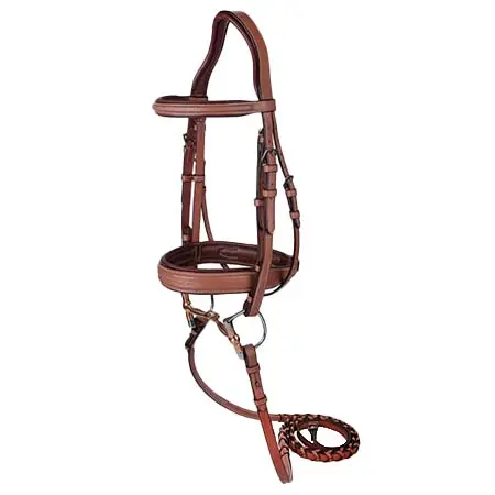 アンリ・ド・リヴェル(Henri de Rivel) 乗馬 頭絡 Fancy Stitched Bridle w/ Wide Caveson and Laced Reins