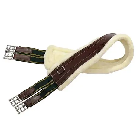 アンリ・ド・リヴェル(Henri de Rivel) 乗馬 腹帯 Contoured Leather Sherpa Fleece Girth