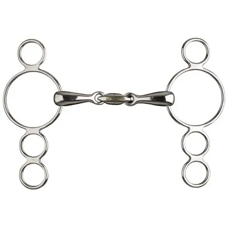 ジェフリーズ(JEFFRIES) 乗馬 ハミ 4-Ring Revolver Centre Dutch Gag Bit