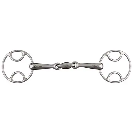 ジェフリーズ(JEFFRIES) 乗馬 ハミ Loop Ring Revolver Centre Snaffle Bit