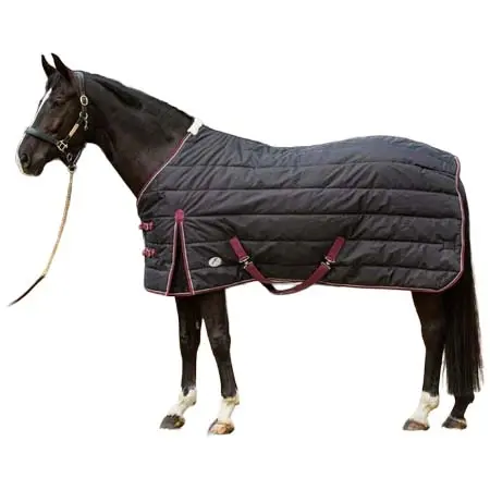 JHL(ジェーエイチエル) 乗馬 馬着 Essential Heavyweight Stable Rug – Black/Burgundy