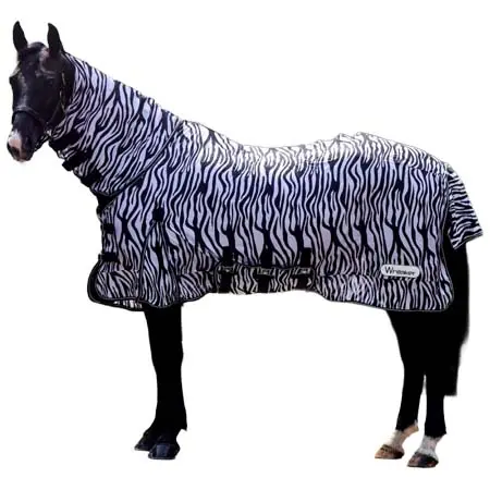 ジョンウィテカーインターナショナル(John Whitaker International) 乗馬 馬着 Marwell Zebra Print Fly Mesh