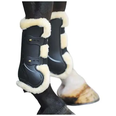 カヴァルケイド(Kavalkade) 乗馬 馬用プロテクター Hartschalen-Gamaschen “Compete ‘n Wool”-Kunstfell
