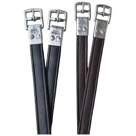 ケーエルセレクト(KL Select) 乗馬 鐙・鐙革 Black Oak by KL Select Riveted Half Hole Stirrup Leathers