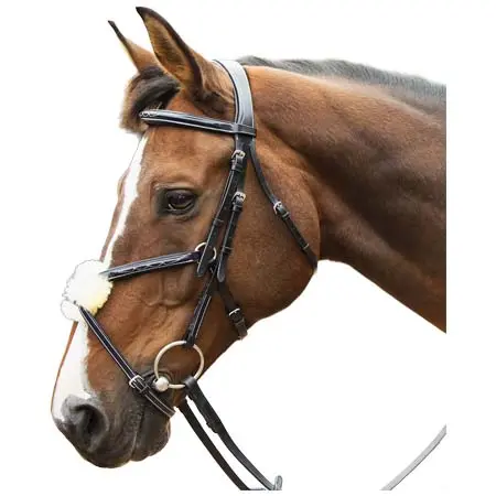 ケーエムエリート(KM Elite) 乗馬 頭絡 KM Elite Leather Grackle Bridle
