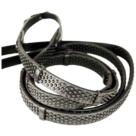 ケーエムエリート(KM Elite) 乗馬 手綱 KM Elite Pro Grip Eventer Reins With Stoppers