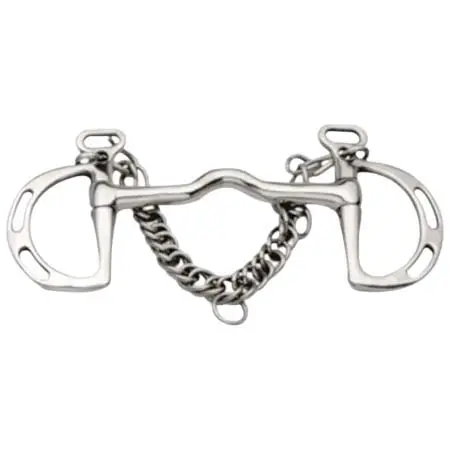 コルスチール(Korsteel) 乗馬 ハミ Stainless Steel Cambridge Mouth Slotted Ring Kimblewick Bit