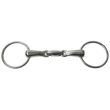 コルスチール(Korsteel) 乗馬 ハミ Stainless Steel Oval Link Loose Ring Snaffle Bit