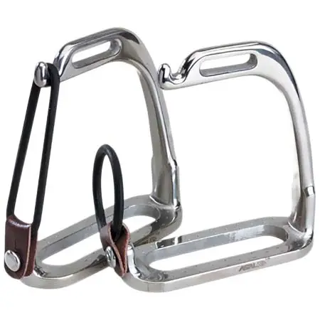 コルスチール(Korsteel) 乗馬 鐙・鐙革 Stainless Steel Peacock Stirrup Irons