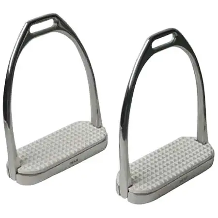 コルスチール(Korsteel) 乗馬 鐙・鐙革 Stainless Steel Knife Edge 1 Way Swivel Stirrup Irons