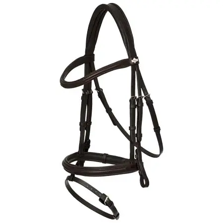 レミュー(LeMieux) 乗馬 頭絡 Arika Flash Bridle Brown/Silver