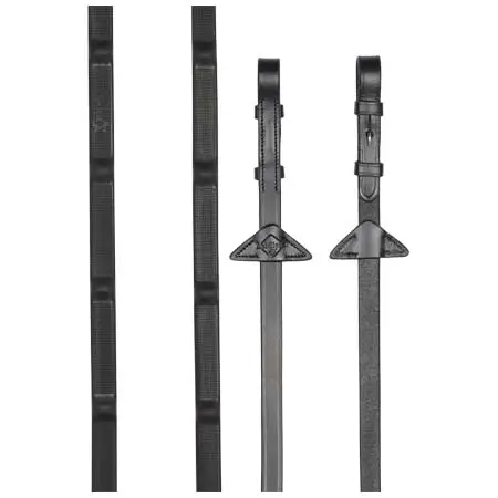 レミュー(LeMieux) 乗馬 手綱 Ergo Grip Rubber Reins Black
