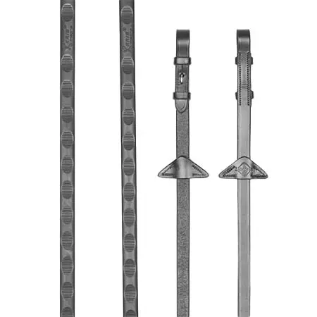 レミュー(LeMieux) 乗馬 手綱 Magna Grip Rubber Reins Black/Silver