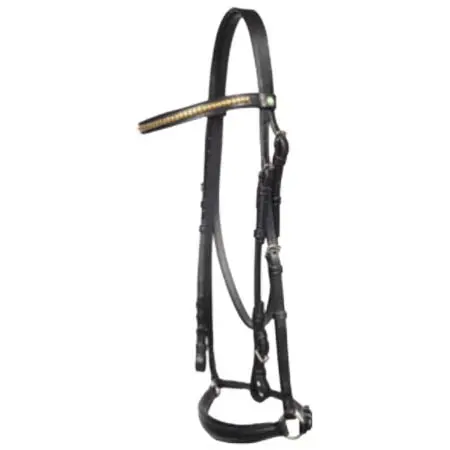 エルジェイレザーズ(LJ Leathers) 乗馬 頭絡 Hoofdstel met africhtings neusriem
