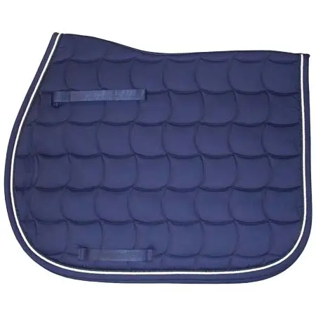エルジェイレザーズ(LJ Leathers) 乗馬 ゼッケン・パッド Zadeldek navy / navy en witte koordbies