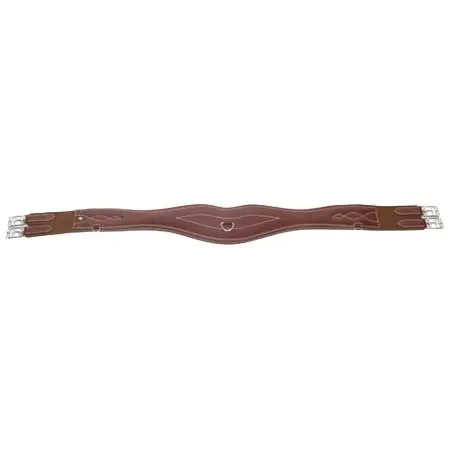 エルジェイレザーズ(LJ Leathers) 乗馬 腹帯 Singel leder anatomisch gevormd noisette