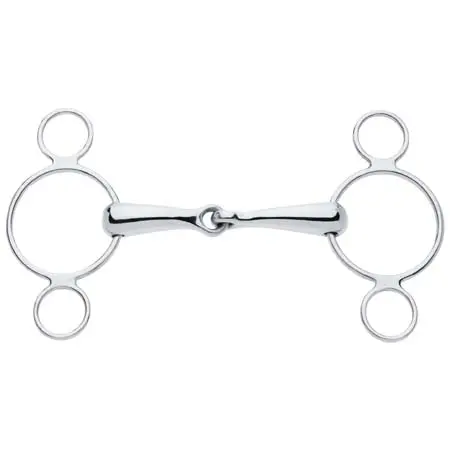ロリーナ(Lorina) 乗馬 ハミ Continental 2-Ring Single Jointed Gag Bit