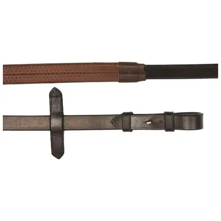 マッキー(Mackey) 乗馬 手綱 Mackey Classic Leather 7/8″ Rubber Grip Reins