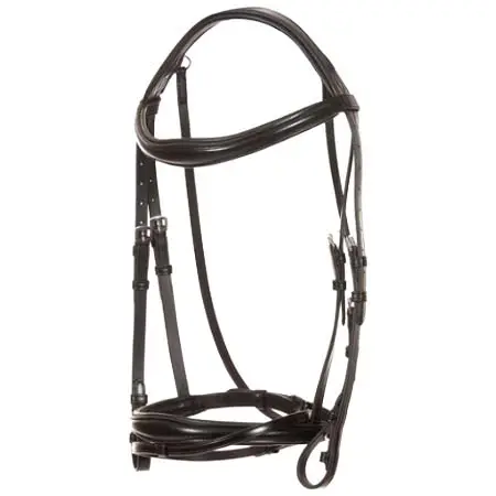 メイクビー(makeBe) 乗馬 頭絡 Elegant leather bridle with anatomical headpiece and convex noseband.