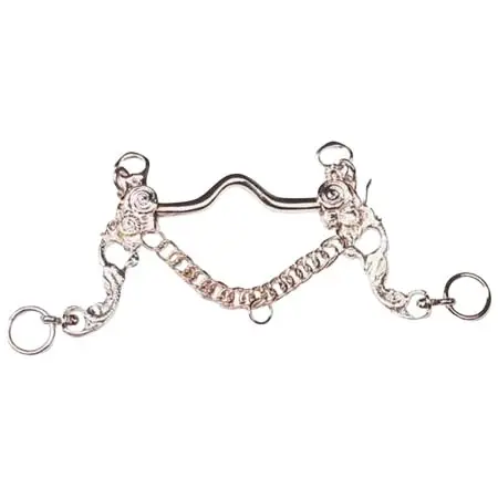 マージョマン・ディストリビューション(Marjoman Distribucion) 乗馬 ハミ Complimentary Nickel Plated Portuguese Bit With Chain