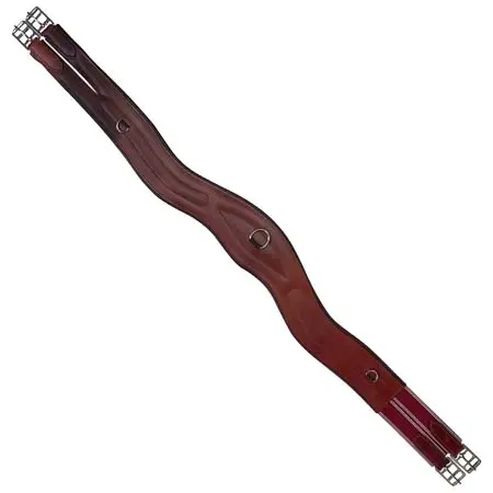 マージョマン・ディストリビューション(Marjoman Distribucion) 乗馬 腹帯 Shaped in W Leather Girth with elastic