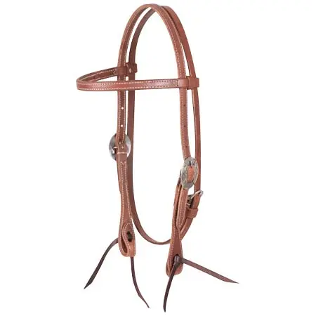 マーティンサドラリー(Martin Saddlery) 乗馬 頭絡 Browband Harness Headstall with Canyon Buckle Latigo Ties