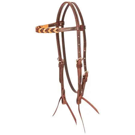 マーティンサドラリー(Martin Saddlery) 乗馬 頭絡 Browband Headstall with Blood Knots