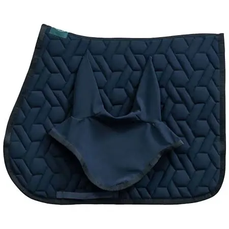 マスケローニセレリア(MASCHERONI SELLERIA) 乗馬 ゼッケン・パッド GEOMETRIC QUILTED SADDLE PAD & EAR BONNET SET NAVY – MASCHERONI SELLERIA