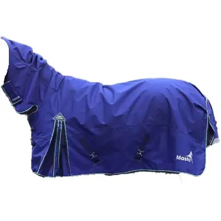 マスタ(Masta) 乗馬 馬着 Fieldmasta 100g Lightweight Combo Neck Turnout Rug Navy Blue