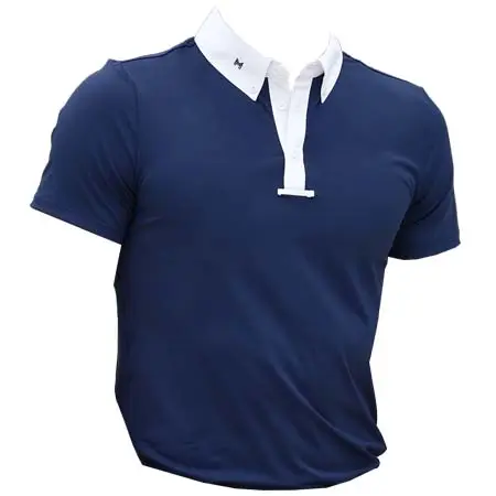 マクシミリアンエクエストリアン(Maximilian Equestrian) 乗馬 競技用シャツ Active Short Sleeve Competition Shirt (Navy)