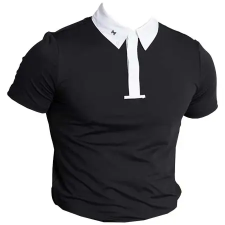 マクシミリアンエクエストリアン(Maximilian Equestrian) 乗馬 競技用シャツ Active Short Sleeve Competition Shirt (Black)