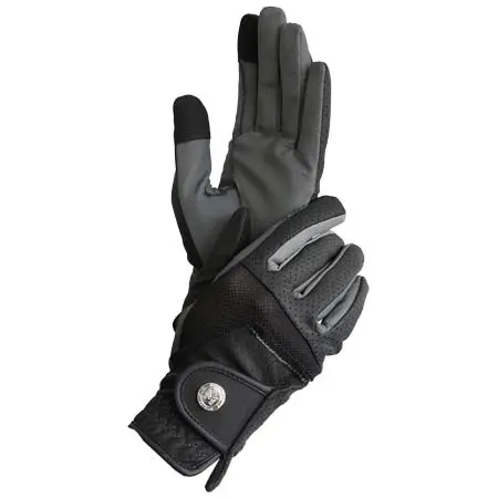 マクシミリアンエクエストリアン(Maximilian Equestrian) 乗馬 グローブ Max Riding Gloves (Black/Grey)